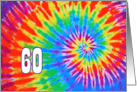 60 Tie-Dye Groovy Happy Birthday card