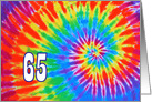 65 Tie-Dye Groovy Happy Birthday card
