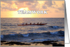 Teamwork Thank You Canoe at Sunset card