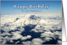 Happy Birthday, Husband, Mount Rainier, Washington State card