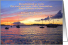 Sympathy Sailboats at Sunset card