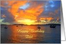 Happy Birthday, Dad, Sailboats at Sunset card