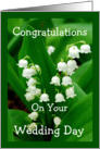 Congratulations on Wedding Day Lily of the Valley card