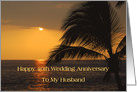 40th Anniversary to Husband Hawaiian Sunset card