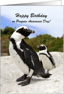 Happy Birthday, Penguin Awareness Day, Jan. 2, Custom Text card