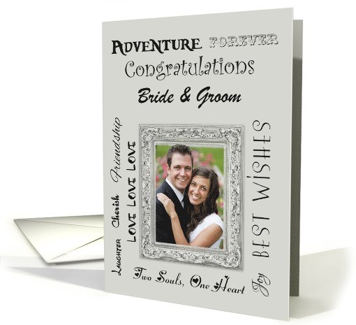 Congratulations to the Bride and Groom, Gray, Custom... (1093554)