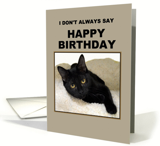 Black Cat Birthday Humor card (1156226)