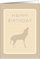 Happy Birthday Howling Dog card