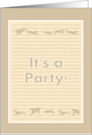 Paw Prints Birthday Party Invitation card