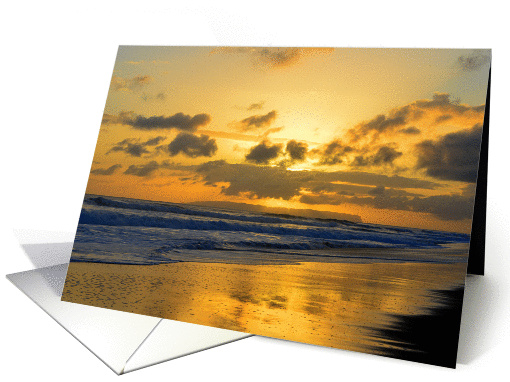 Kauai, Hawaii, Beach Sunset card (1251044)