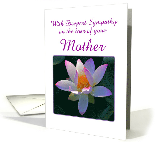 With Sympathy Mother Pink Lotus card (1324838)