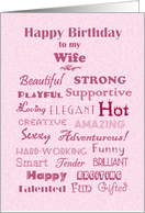 Wife Happy Birthday Words of Love card