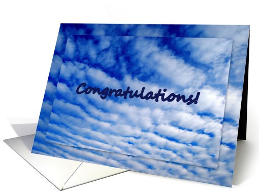 Clouds - graduation congratulations card (410723)