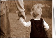 Holding Daddy’s Hand, to Dad From Daughter on Father’s Day card