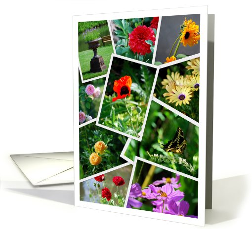 Flower Garden Collage Blank card (439734)