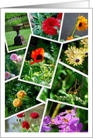 Flower Garden Collage Blank card