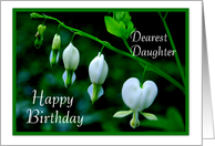 Happy Birthday to Daughter - White Hearts card