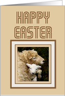 Happy Easter Lamb and Mother card