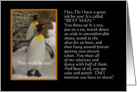 Will you be my Best Man Penguin Humor card