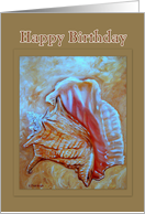 Happy Birthday Conch Shell card