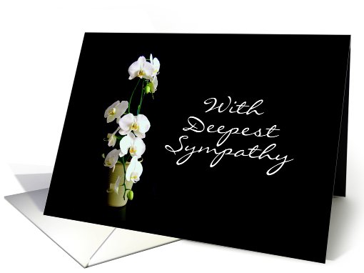 Deepest Sympathy White Orchids card (667606)