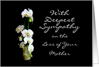 Deepest Sympathy Mother White Orchids card