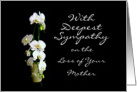 Deepest Sympathy Mother White Orchids card