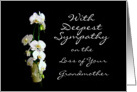 Deepest Sympathy Grandmother White Orchids card