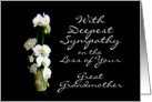 Deepest Sympathy Great Grandmother White Orchids card