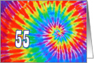 55 Tie-Dye Groovy Happy Birthday card