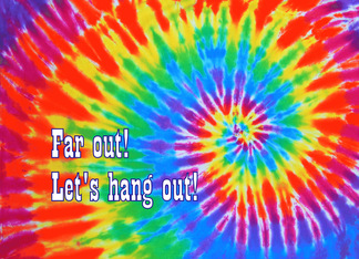 Groovy Rainbow Tie-Dye Party Invitation