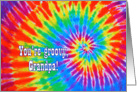 Tie-Dye Groovy Grandpa Happy Birthday card
