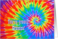 Tie-Dye Groovy Grandpa Happy Father’s Day card