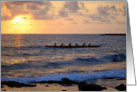 Outrigger Canoe at Sunset, Kona, Hawaii card