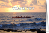 Thank You For Your Help Volunteer Canoe at Sunset card