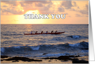 Thank You Canoe at Sunset card