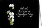With Deepest Sympathy White Orchids card
