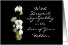 Deepest Sympathy Father White Orchids card