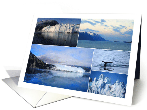 Glacier Bay Alaska Collage Blank card (878695)