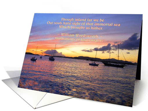 Sympathy Sailboats at Sunset card (902612)