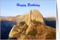 Birthday Half Dome Mountain, Yosemite National Park, Custom Text card