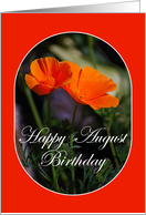 Happy August Birthday, Poppy card