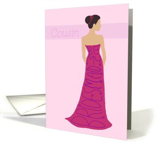 Cousin - be my bridesmaid card (416119)