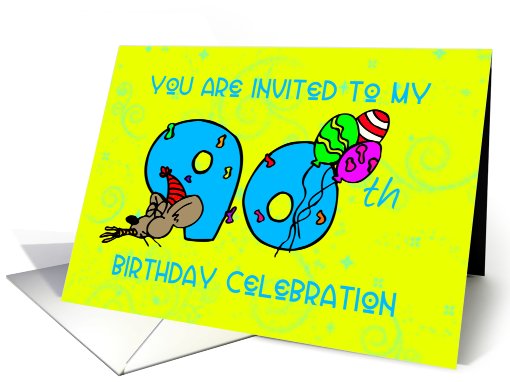 90th Birthday Invitation card (417324)