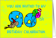 90th Birthday Invitation card