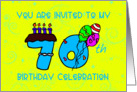 70th Birthday Invitation card