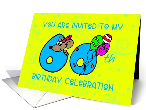 60th Birthday Invitation card (417332)