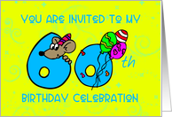 60th Birthday Invitation card
