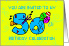 50th Birthday Invitation card