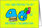 40th Birthday Invitation card